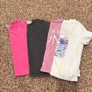 Zara Kids Pink, Black, and White T-Shirt Trio